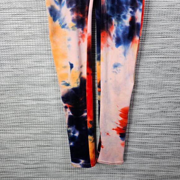 Roma Concept Jumpsuit XL Colorful Tie-dye Velvet Velour Stretchy Hippie Rainbow - Picture 13 of 15
